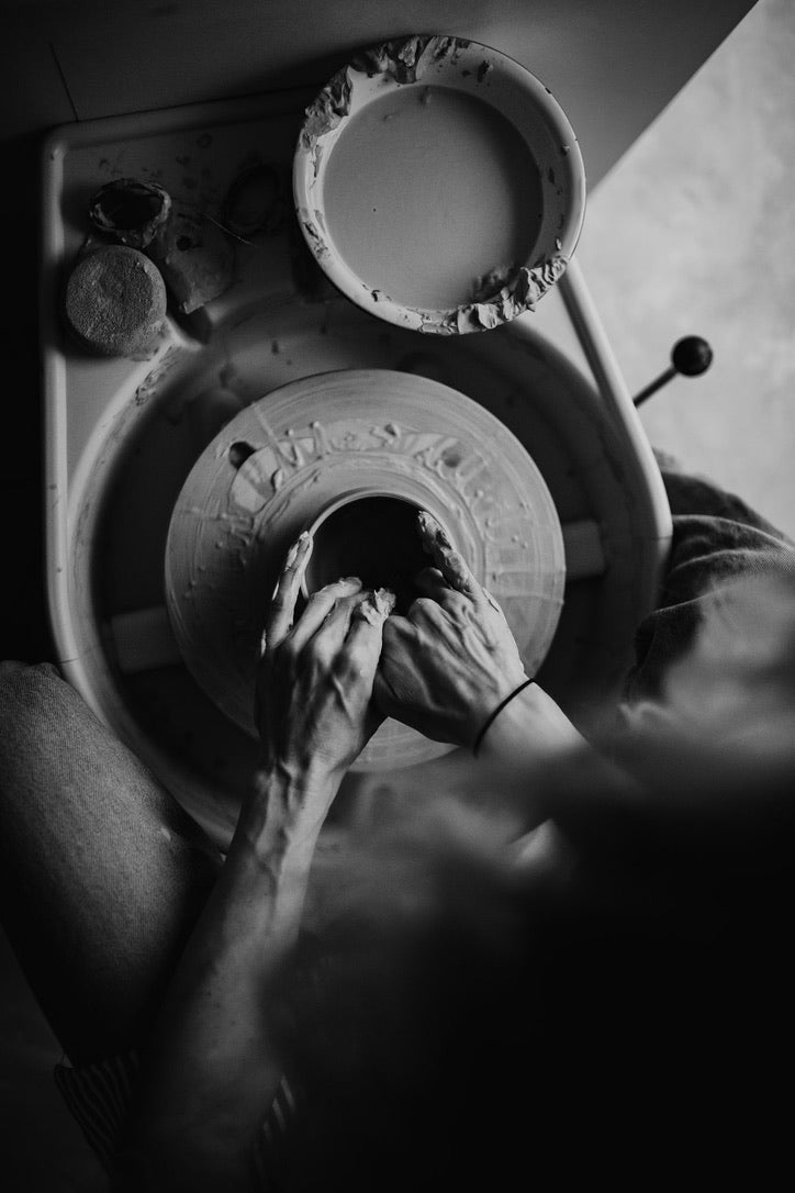 Töpferkurs an der Drehscheibe